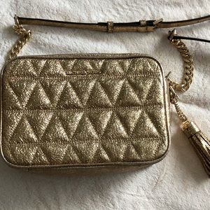 gold crossbody michael kors bag